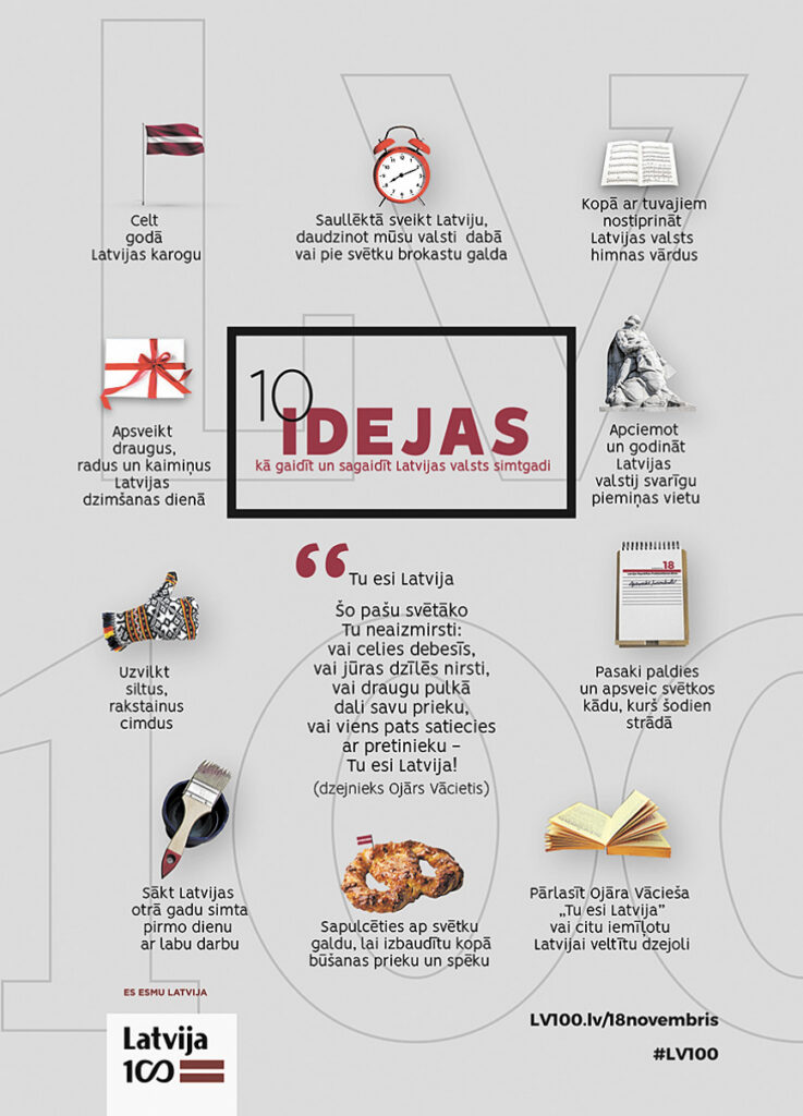 Sirsnīgus un svinīgus Latvijas valsts simtgades svētkus!