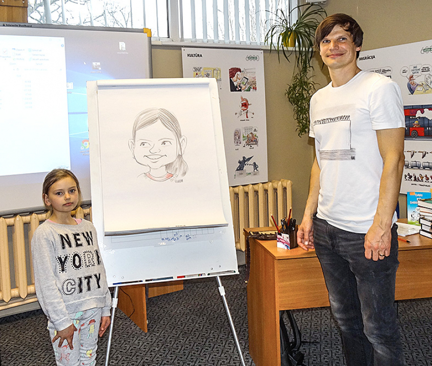 Aprīlis – karikatūru mēnesis Staiceles bibliotēkā
