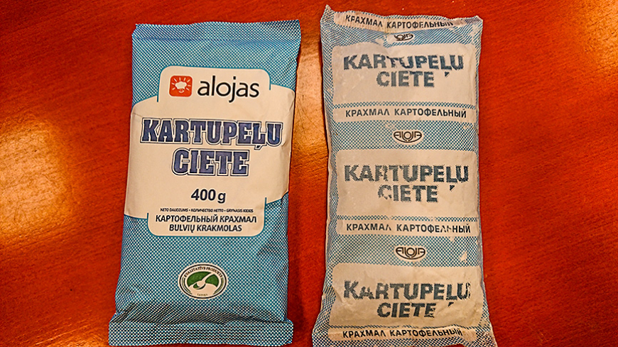 Suminājums visvairāk pirktajai cietes paciņai