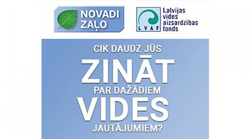 Cik daudz jūs zināt par dažādiem vides jautājumiem?