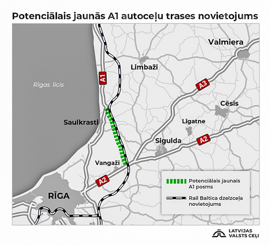 Vētīs jauna Tallinas ceļa posma izbūves iespējas
