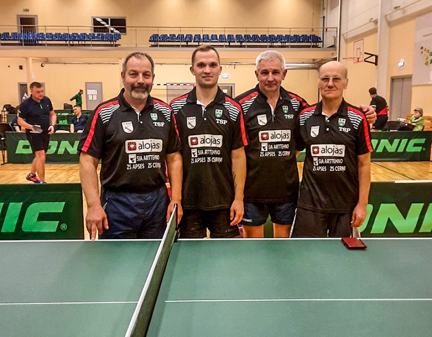 Alojas komanda sāk startu Latvijas čempionātā galda tenisā