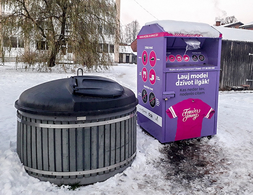 Limbažos uzstāda konteinerus tekstilmateriālu nodošanai