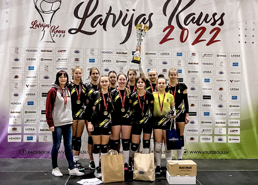 Mūsu U-16 grupas volejbolistēm – uzvara LVF jaunatnes kausa izcīņā