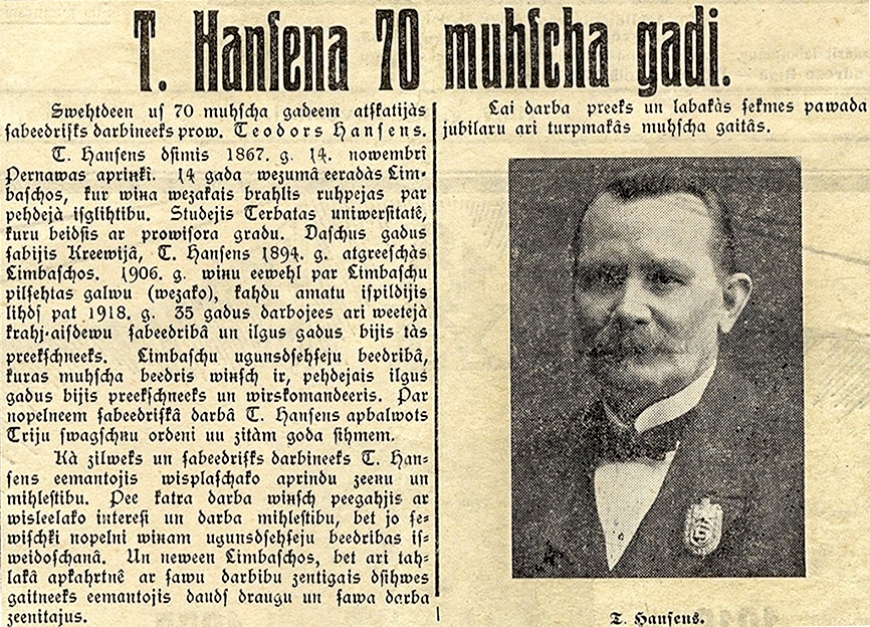 Par Jūras ielas 11. namu, Hanzeniem un citiem Limbažu ļaudīm