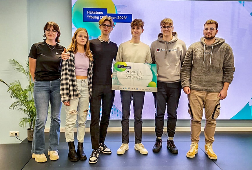 Limbažu vidusskolas skolēni uzvar «Young Climathon 2023»