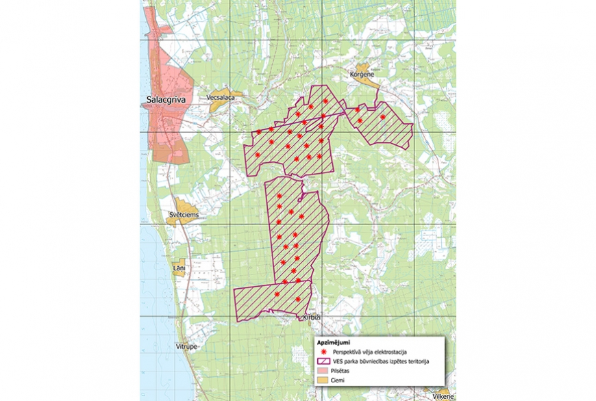 Limbažu novads varētu saņemt 300 tūkstošus gadā no vēja rotoru parka
