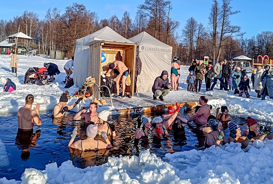 Lielezera «Lielsēde» ziemas peldētājus pulcē jau trešo gadu