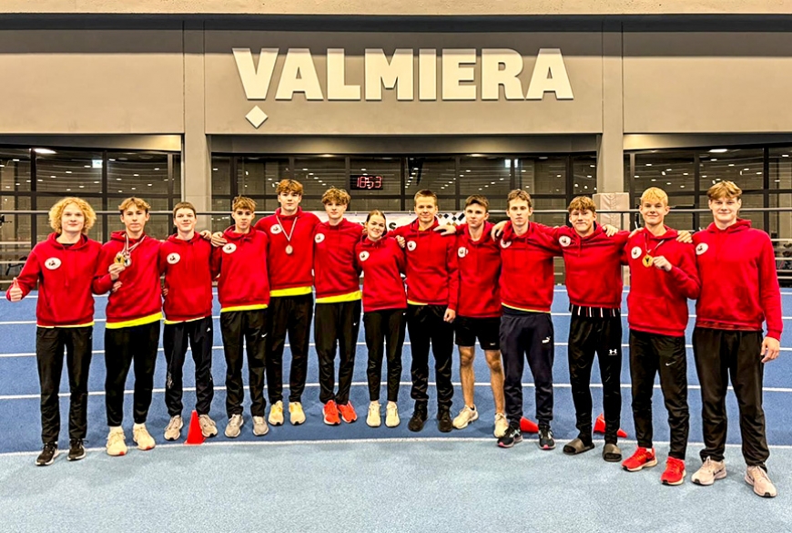 Novada sporta skolas vieglatlētiem godalgas starptautiskās sacensībās Valmierā