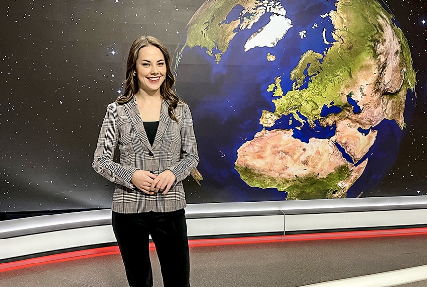Lēdurdziete Anna Evelīna piepildījusi sapni par darbu LTV 1