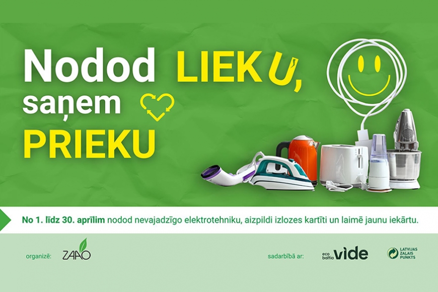 ZAAO aicina uz ikgadējo elektrotehnikas nodošanas akciju – piedalies un laimē!