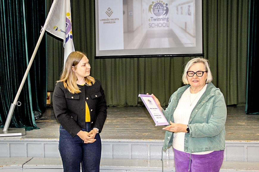 Limbažu Valsts ģimnāzija otroreiz iegūst Eiropas atzinību – «eTwinning skolas» statusu