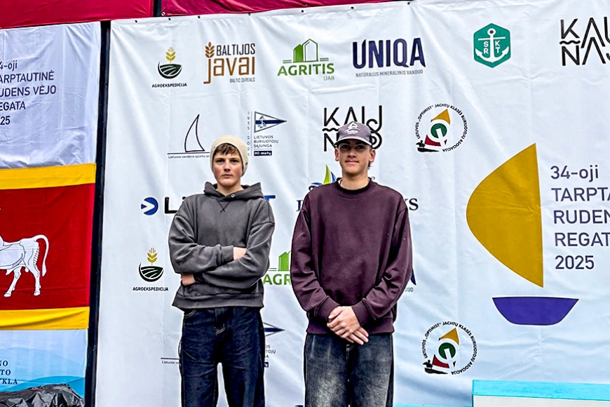 Jaunie burātāji startē starptautiskā regatē Kauņā