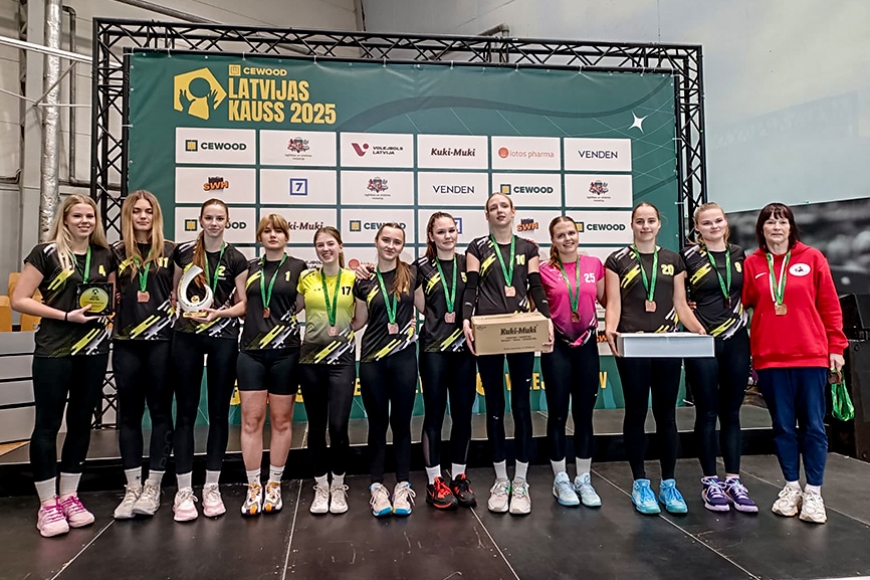 Latvijas Kausa finālā U19 volejbolistēm bronza, U16 meitenēm – 4. vieta