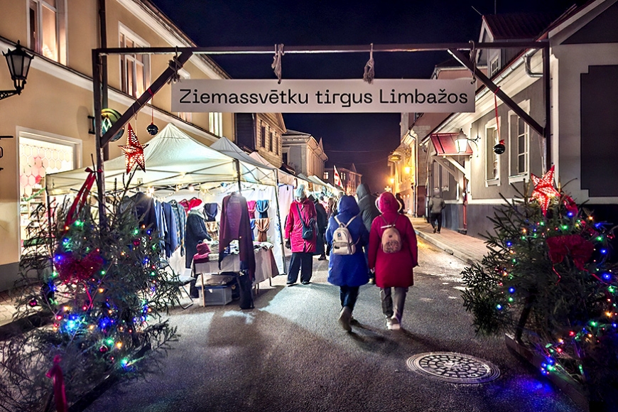 Ziemassvētku tirdziņš Limbažos iepriecina
