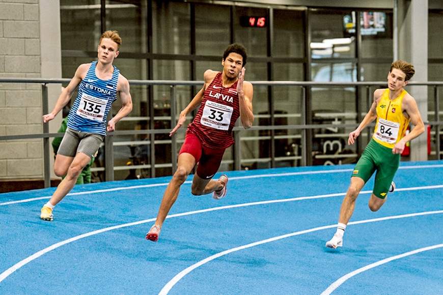 Aleks Ajibola Dezmonds – divkārtējs Baltijas čempions 60 m un 200 m
