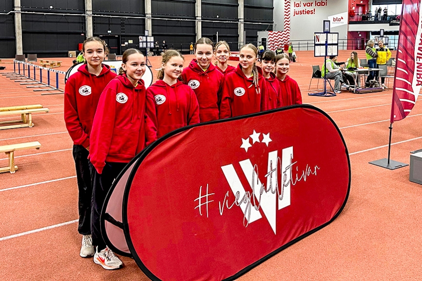 Latvijas čempionātu vieglatlētikā ar personīgiem rekordiem aizvadījušas U14 grupas sportistes